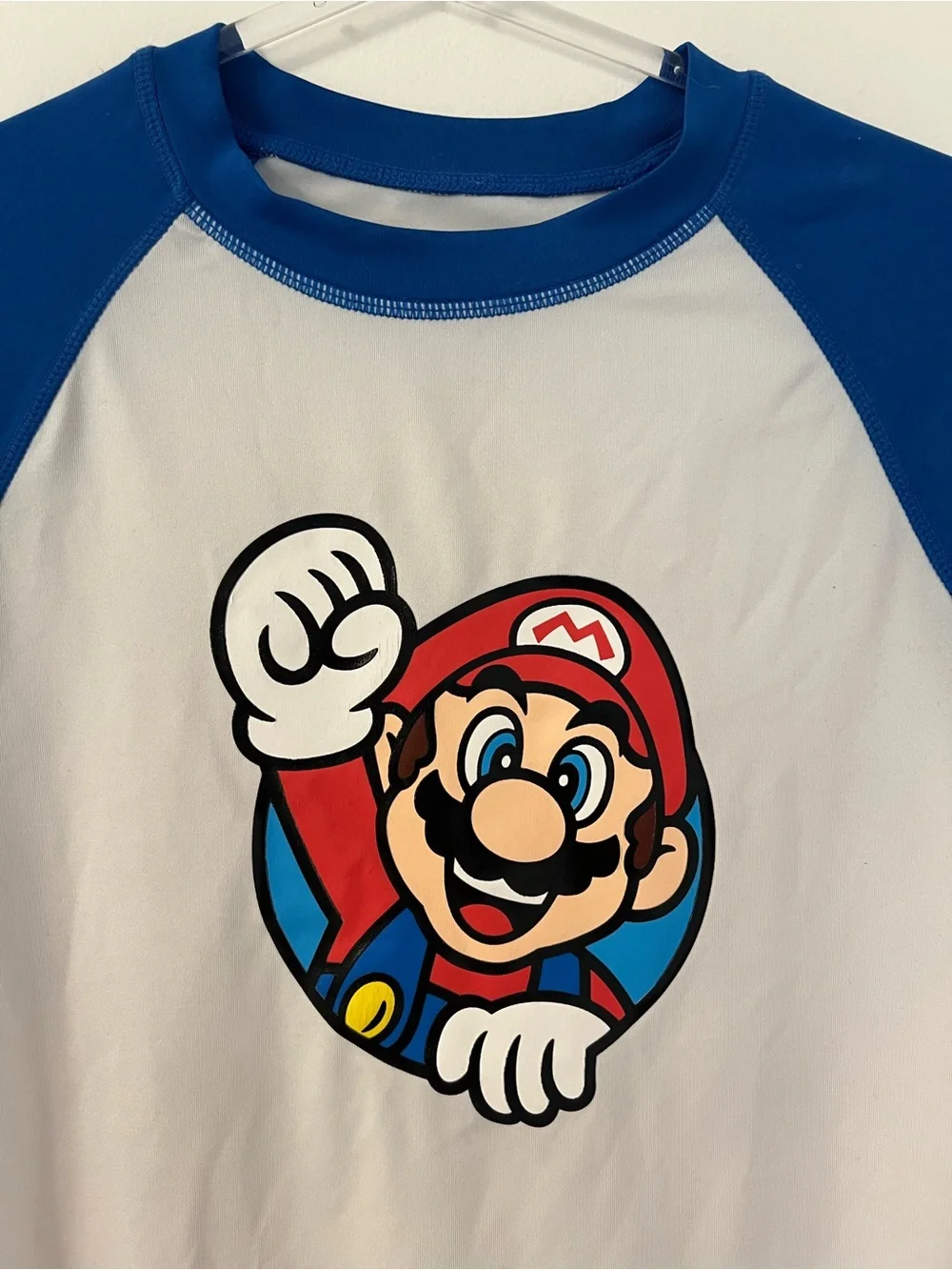 Boys super Mario swim rash guard shirt medium